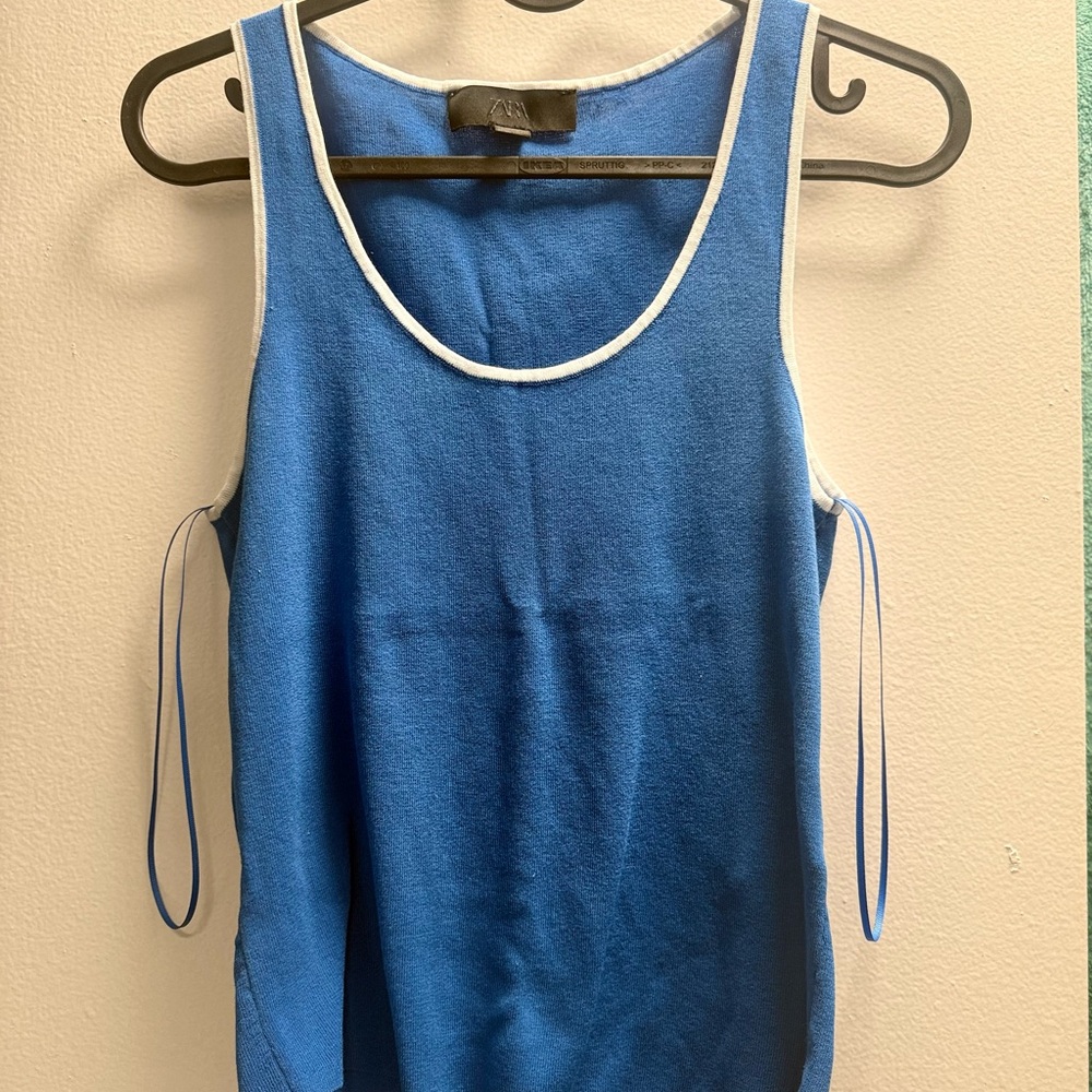 ZARA Blue Sleeveless Top